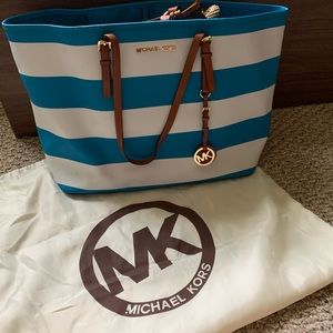 Michae Kors striped Tote Bag